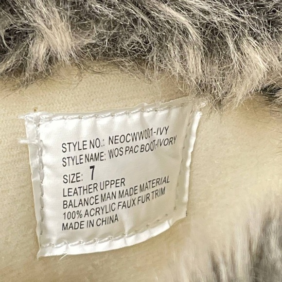 Northeast Outfitters Women's Wos Pac Winter Boots Sz 7 Ivory Thinsulate Gorpcore - Picture 6 of 8